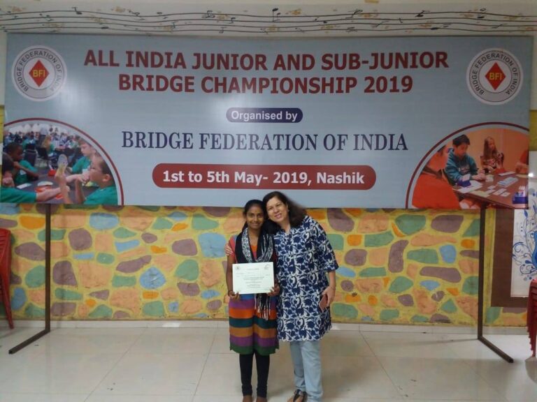 Annapoorna Breakfast Program beneficiary goes on to win accolades in All India Junior Bridge Championship 2019 and qualifies for World Youth Open Bridge Championship! – 5th May 2019