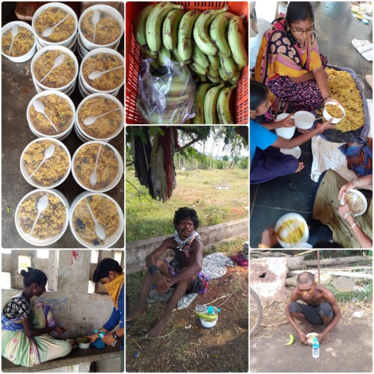Hot meal distribution on every Sabbath day, bringing joy among the homeless in Vizianagaram – 31st May 2020