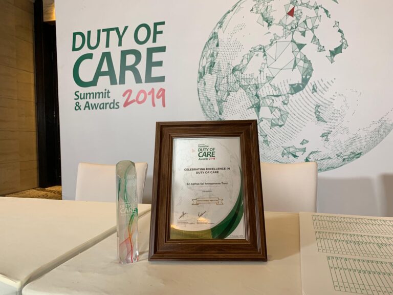 ‘Honourable Mention’ for Annapoorna Trust in Global Duty of Care Awards 2019! – 17 October 2019