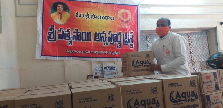 100 cartons of Drinking Water supply to Ram Koti hospital – May 2020