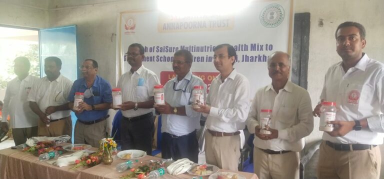 Launch of SaiSure Multi Nutrient Health Mix to Government School Children in Ranchi, Jharkhand, 9th July 2022