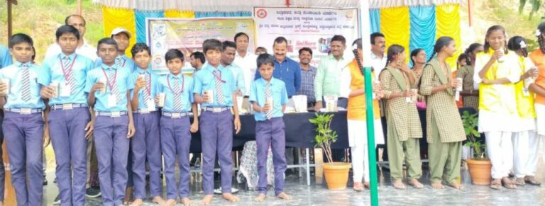 SaiSure muti-nutrient Health mix distribution at Raichur & Yadgir districts with NSS Under Amrutha Grama Yojana for 80,000 children, 22nd and 23rd Sept 2022