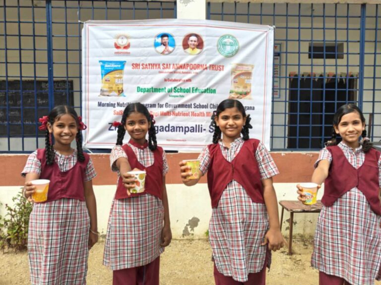 Formal Launch of SaiSure Ragi Fortified Health Mix at ZPHS Rangadhampally, Siddipet District