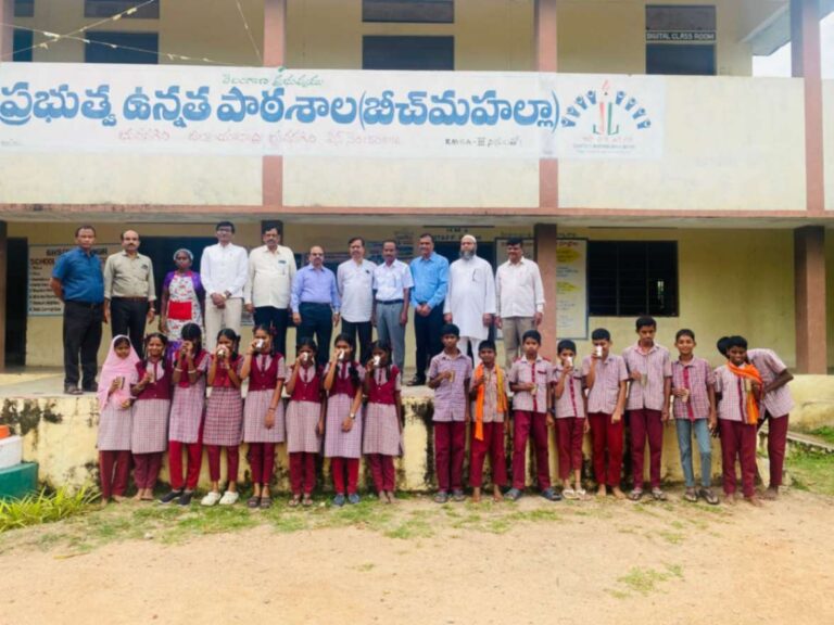 Launch of SaiSure Ragi Fortified Health Mix at Government High School (B.M), Bhongir – Yadadri Bhongir District