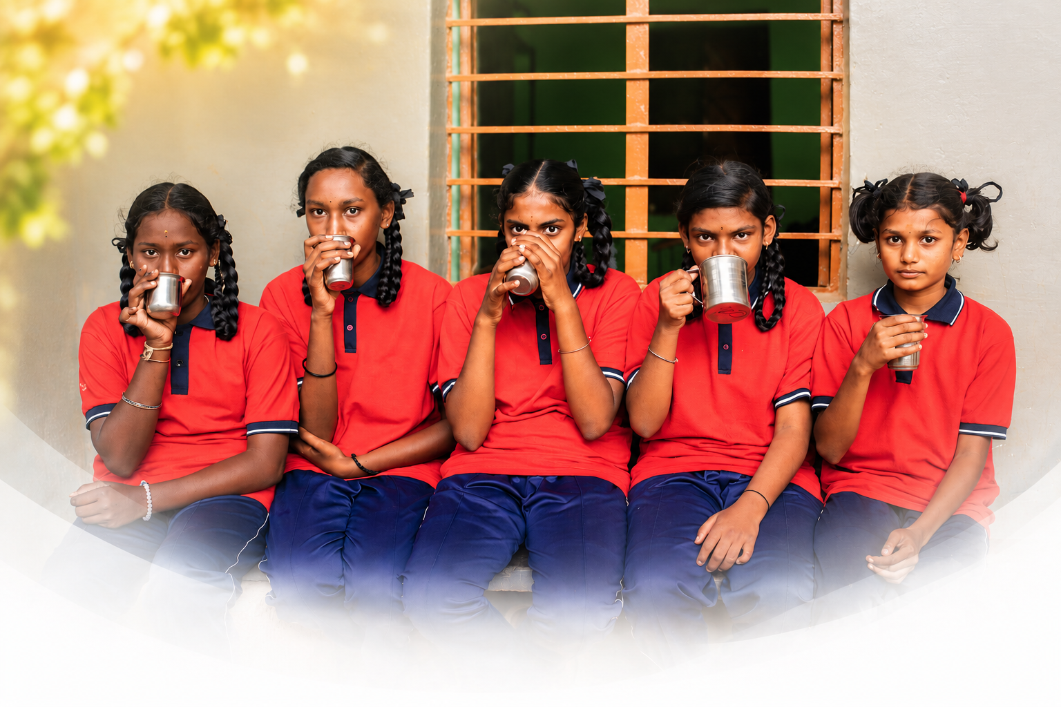 School children served by Sri Sathya Sai Annapoorna Trust