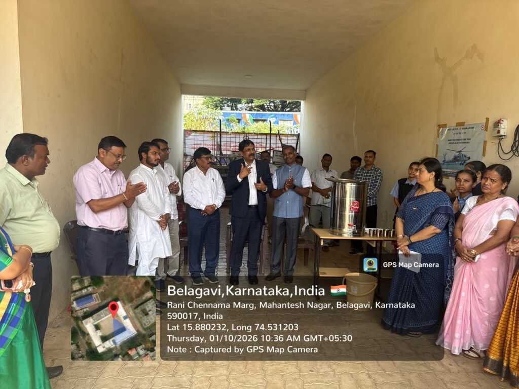 Rani Channamma University, addressing students at the Morning Nutrition Programme inauguration